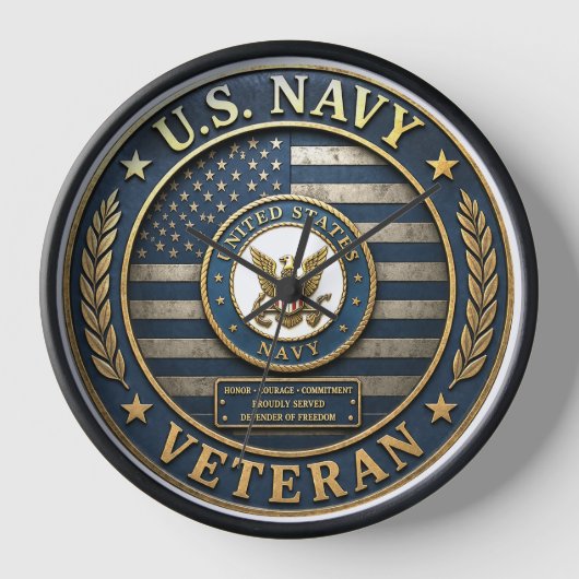 Horloge US Navy Veteran Honor Clock (Recto)