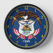 Horloge Utah : Le drapeau américain de l'État de la ruche, (Recto)