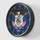 Horloge Utah : Le drapeau américain de l'État de la ruche, (Angle)