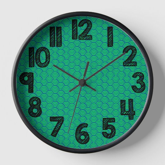 Horloge Vagues bleues (Recto)