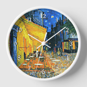 Horloge Van Gogh : Café Terrace Large Clock