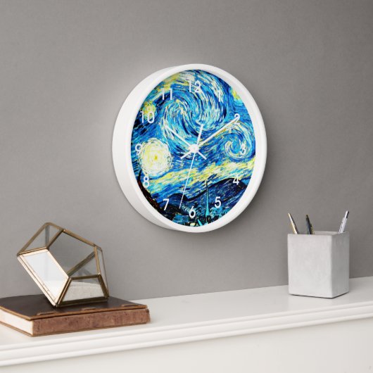 Horloge Van Gogh, Starry Night, (Bureau)