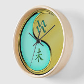 Horloge Verseau & Chèvre Métal (Angle)