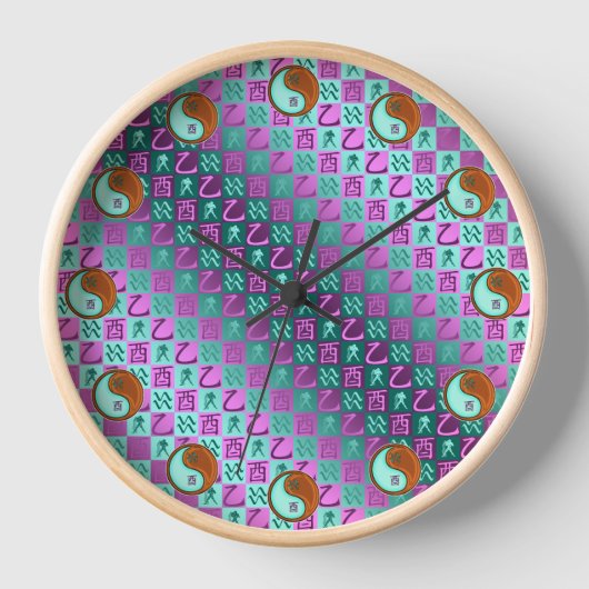Horloge Verseau & Coq de Bois (Recto)