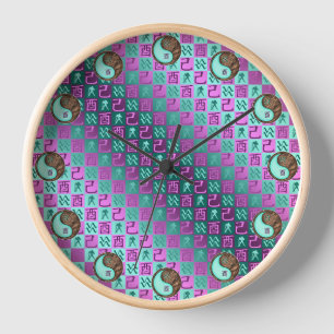 Horloge Verseau & Coq de Terre