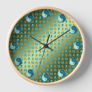 Horloge Verseau & Dragon d'eau