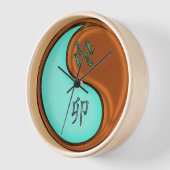 Horloge Verseau & Lapin de Bois (Angle)