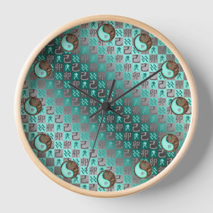 Horloge Verseau & Lapin de Terre