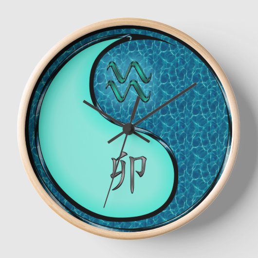 Horloge Verseau & Lapin d'Eau (Recto)