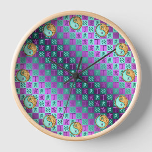 Horloge Verseau & Sanglier de Feu