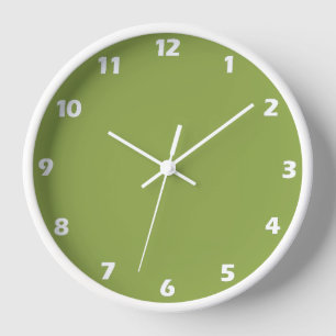 Horloge Vert citron modéré uni