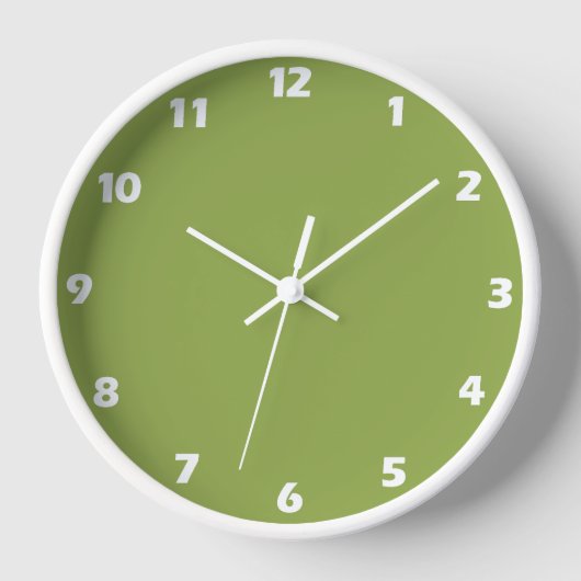 Horloge Vert citron modéré uni (Recto)