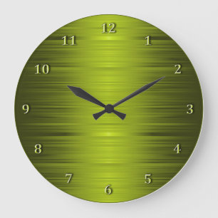 Horloge verte de la mousse d'olive ombragée
