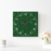Horloge verte des numéros romains Carrés (Maison)