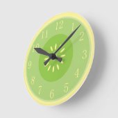 Horloge verte en pastel de cuisine de cool d'art (Angle)