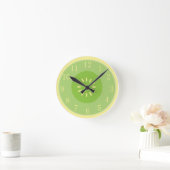Horloge verte en pastel de cuisine de cool d'art (Maison)
