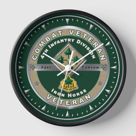 Horloge Vétéran de combat de la 4e division d'infanterie (Recto)