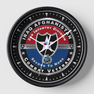 Horloge Vétéran de la 2e division d'infanterie Irak Afghan