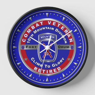 Horloge Vétéran retraité de la 10e division de montagne