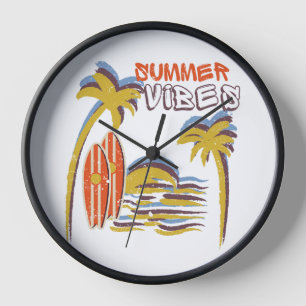 Horloge Vibes été Vacances Vintage