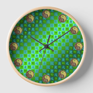 Horloge Vierge & Chien de Métal