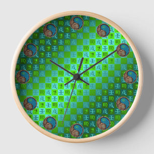 Horloge Vierge & Chien d'Eau