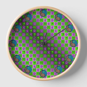Horloge Vierge & Sanglier d'eau