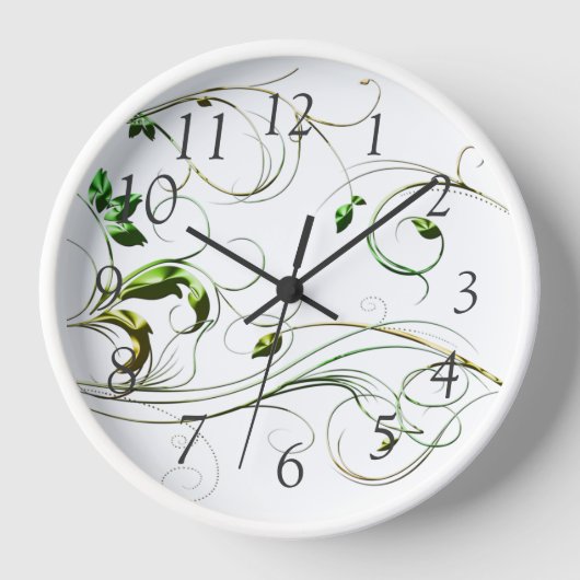 Horloge Vignes vert jaune (Recto)