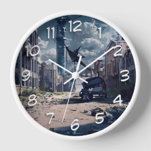 Horloge Ville abandonnée   Post Apocalypse Dystopian World
