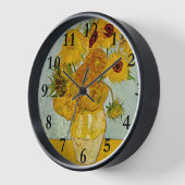Horloge Vincent Van Gogh 12 Tournesols Impressionniste (Angle)