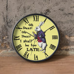 Horloge Vintage Alice à Wonderland<br><div class="desc">Vintage Alice à Wonderland Clock Full of charm and character this brillant clock is inspecred by the white rabbit from the Alice in Wonderland book. This wall clock veut add the perfect decorative touch to your home or office wall. A fantastique c idea as a housewarming or anytime of the...</div>