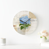 Horloge vintage Blue Hydrangea (Maison)
