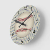 Horloge vintage de base-ball bleu (Angle)