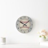 Horloge vintage de base-ball bleu (Maison)