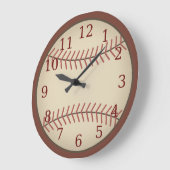 Horloge vintage de baseball rouge (Angle)