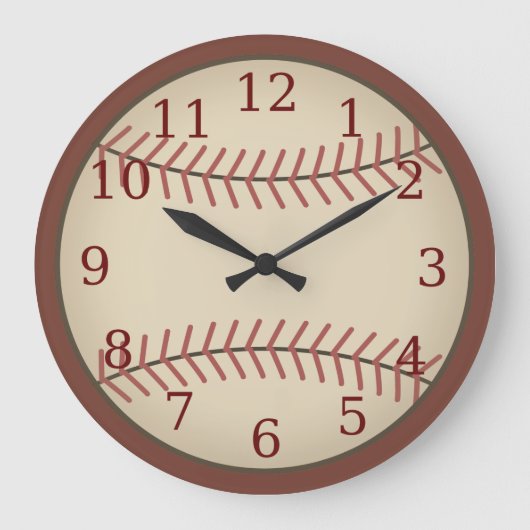 Horloge vintage de baseball rouge (Recto)