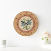 Horloge vintage de violettes (Maison)