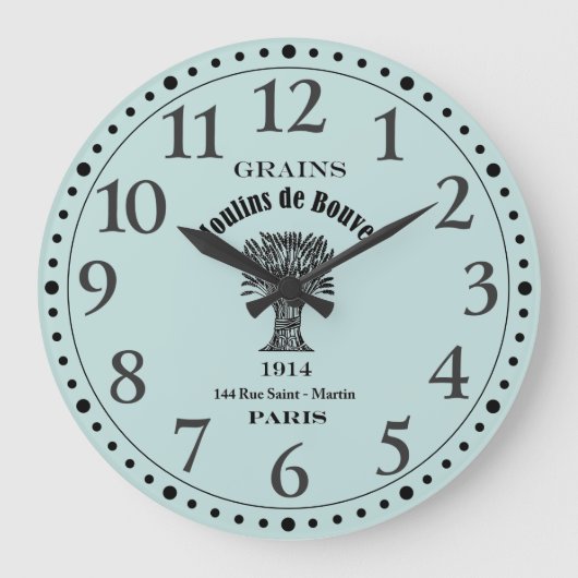 Horloge vintage du café de cuisine française (Recto)