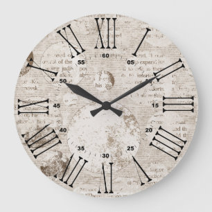 Horloge vintage du mur acrylique du journal