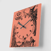 Horloge vintage du mur d'Halloween (Angle)