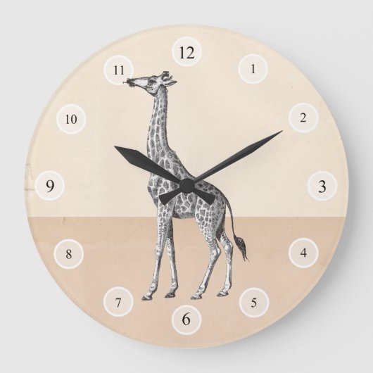 Horloge vintage en girafe (Recto)