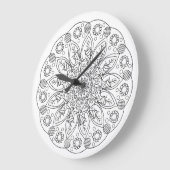 Horloge vintage florale (Angle)