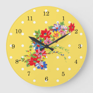 Horloge vintage florale