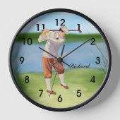 Horloge Vintage Golfer de Riverbank (Recto)