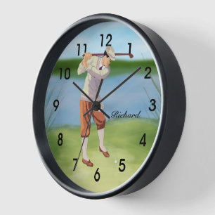 Horloge Vintage Golfer de Riverbank