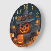 Horloge Vintage gothique Citrouille (Angle)