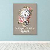 Horloge vintage - Toile Enveloppée (Insitu (Plancher de Bois))