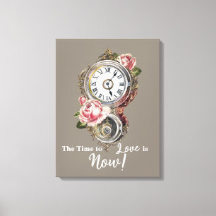 Horloge vintage - Toile Enveloppée