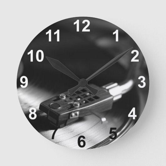 Horloge : Vinyl Record sur un Tourne-disque. Thème (Recto)
