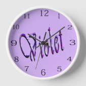 Horloge Violet Floral Violet, (Recto)
